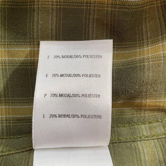 The NORTH FACE Men's Green Plaid Button-Up Long Sleeve Shirt, Size Large EUC - Picture 6 of 7